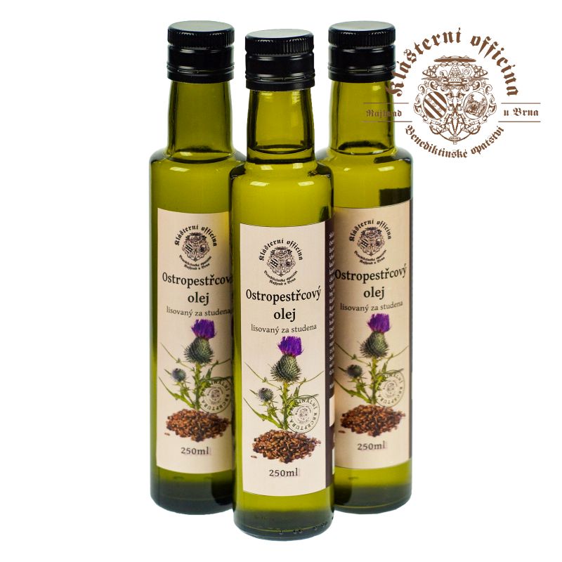 100% panenský OSTROPESTŘCOVÝ olej lisovaný za studena 250 ml