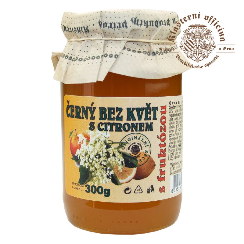 Ovocná pomazánka ČERNÝ BEZ KVĚT S CITRONEM 300 g