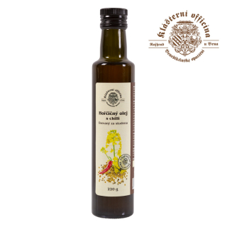 100% panenský HOŘČIČNÝ olej s chilli lisovaný za studena 220 g
